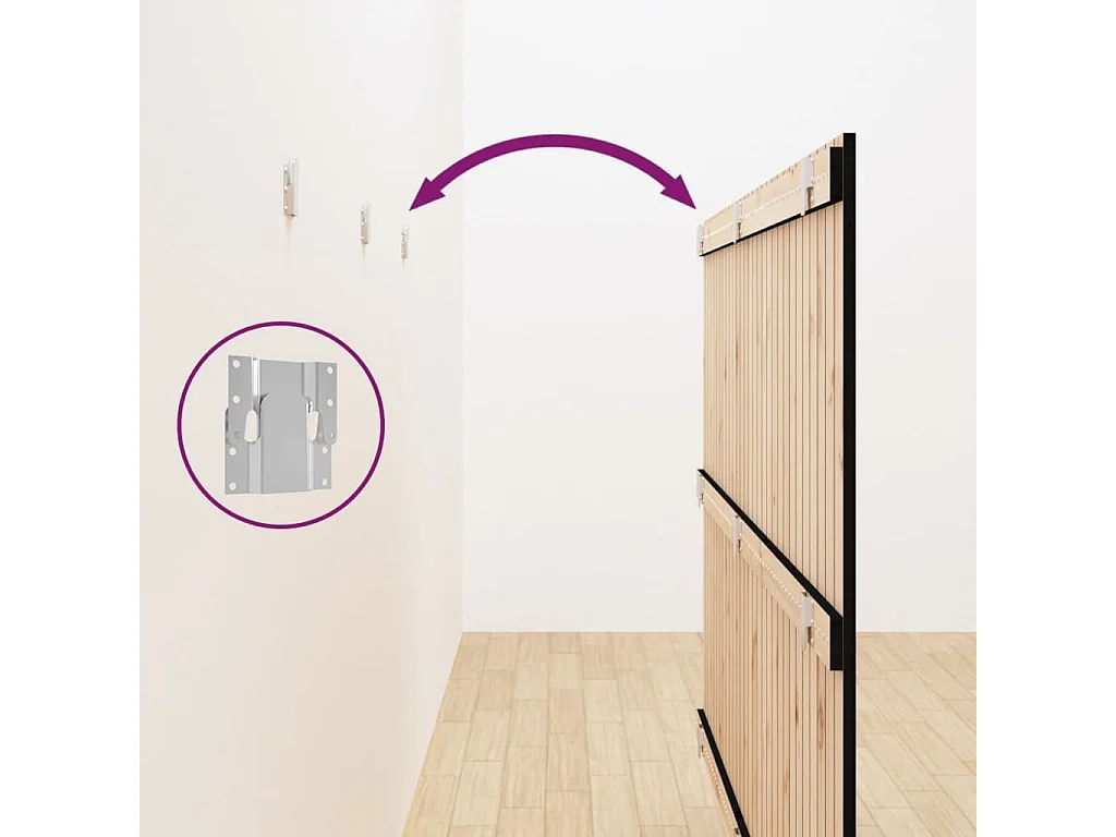 Wandhoofdbord 185x3x110 cm massief grenenhout zwart