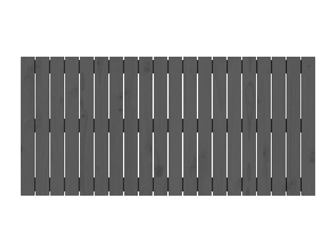 Tête de lit murale Gris 127,5x3x60 cm Bois massif de pin