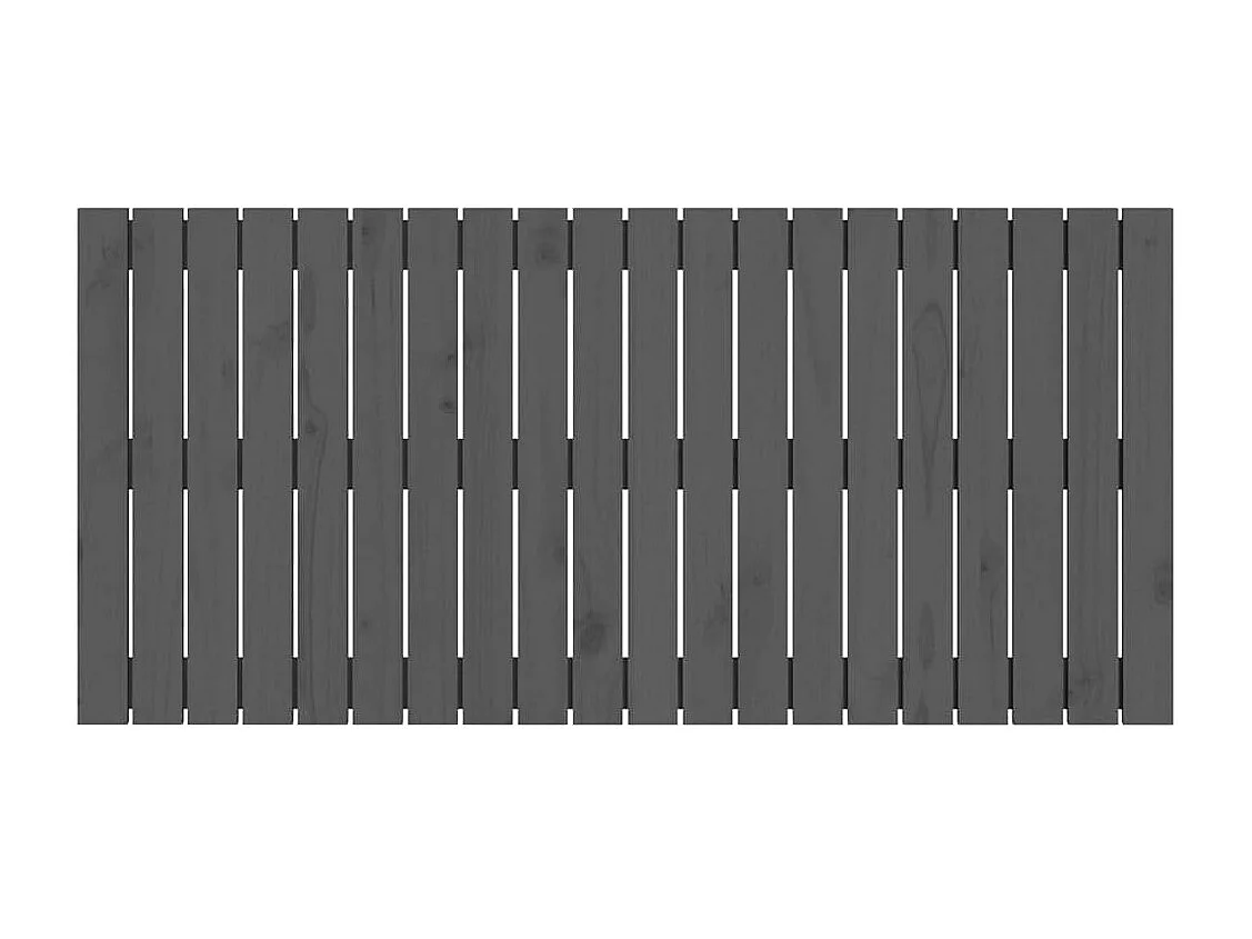 Wand-Kopfteil Grau 127,5x3x60 cm Massivholz Kiefer