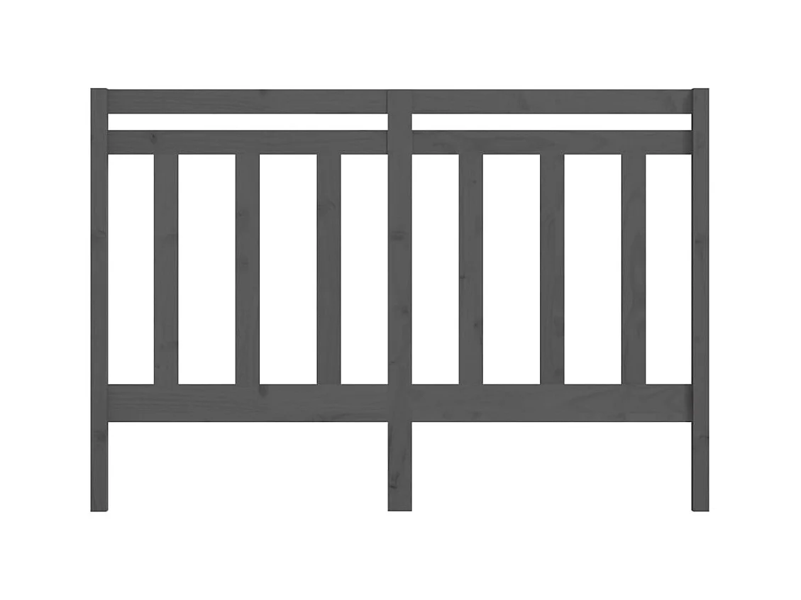 Tête de lit Gris 156x4x100 cm Bois massif de pin