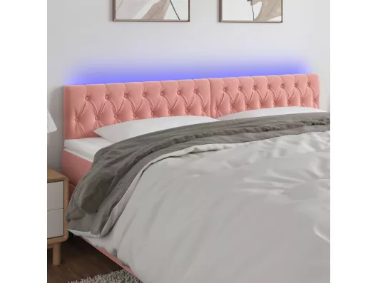 Kauf Unique LED Kopfteil Rosa 200x7x78/88 cm Samt