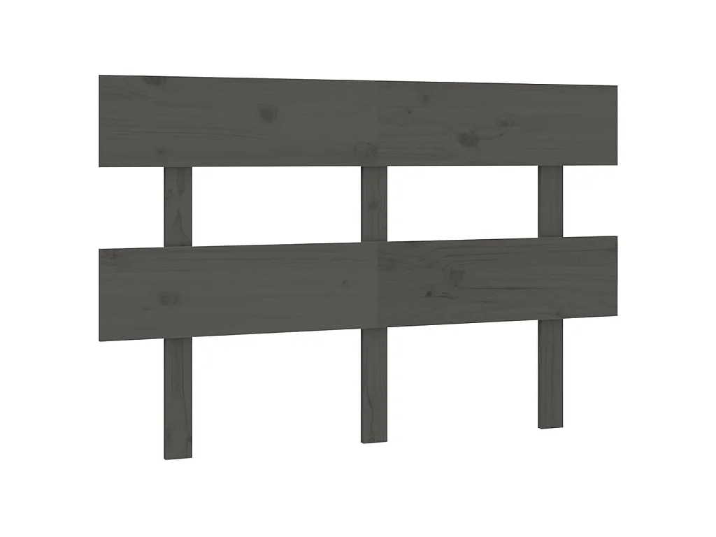 Tête de lit Gris 124x3x81 cm Bois massif de pin