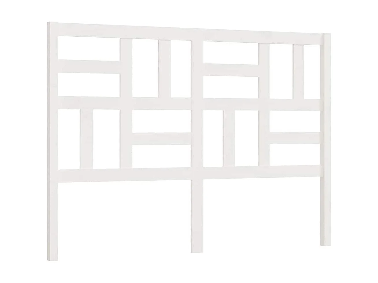 Tête de lit Blanc 146x4x104 cm Bois massif de pin