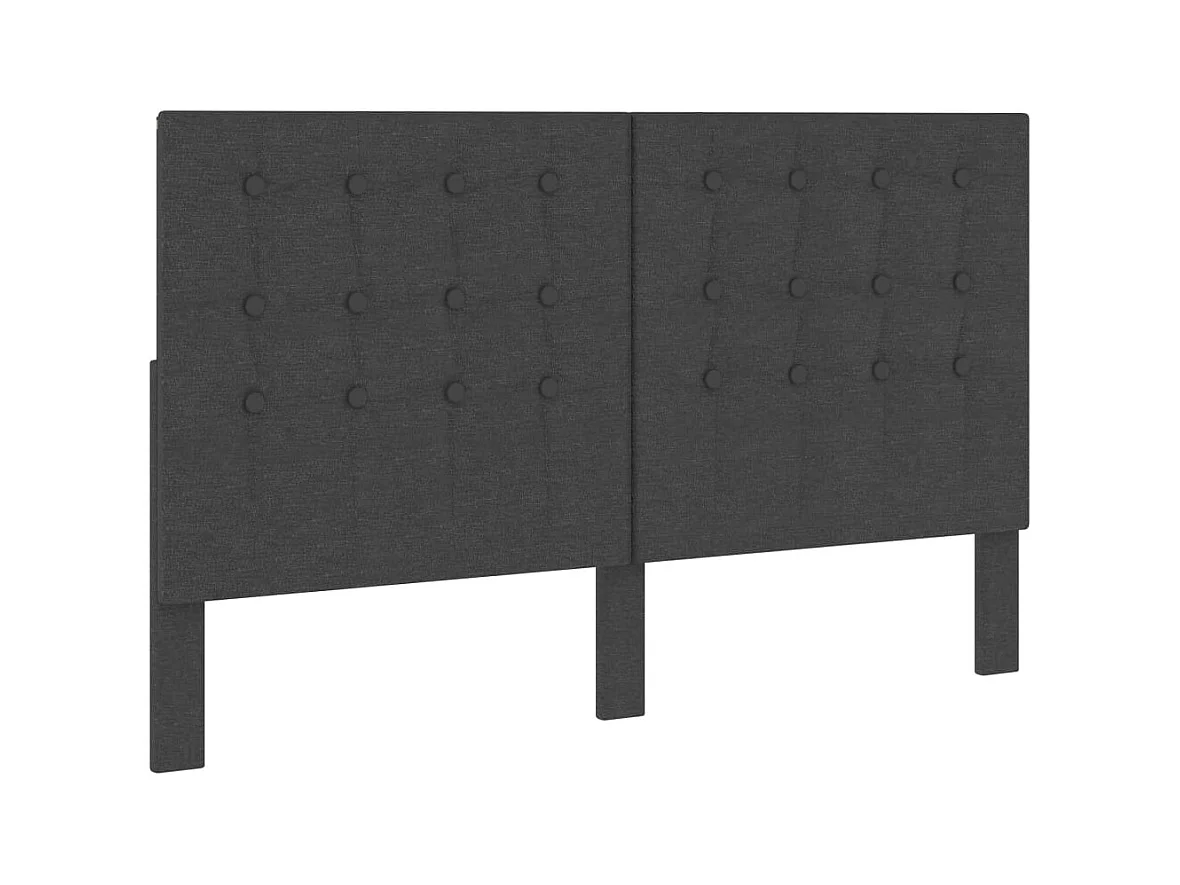 Kopfteil Getuftet Dunkelgrau Stoff 180 x 200 cm