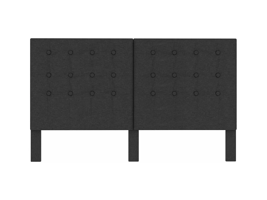 Kopfteil Getuftet Dunkelgrau Stoff 180 x 200 cm
