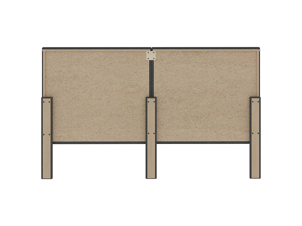 Testiera Letto Trapuntata Grigio Scuro in Tessuto 180x200 cm