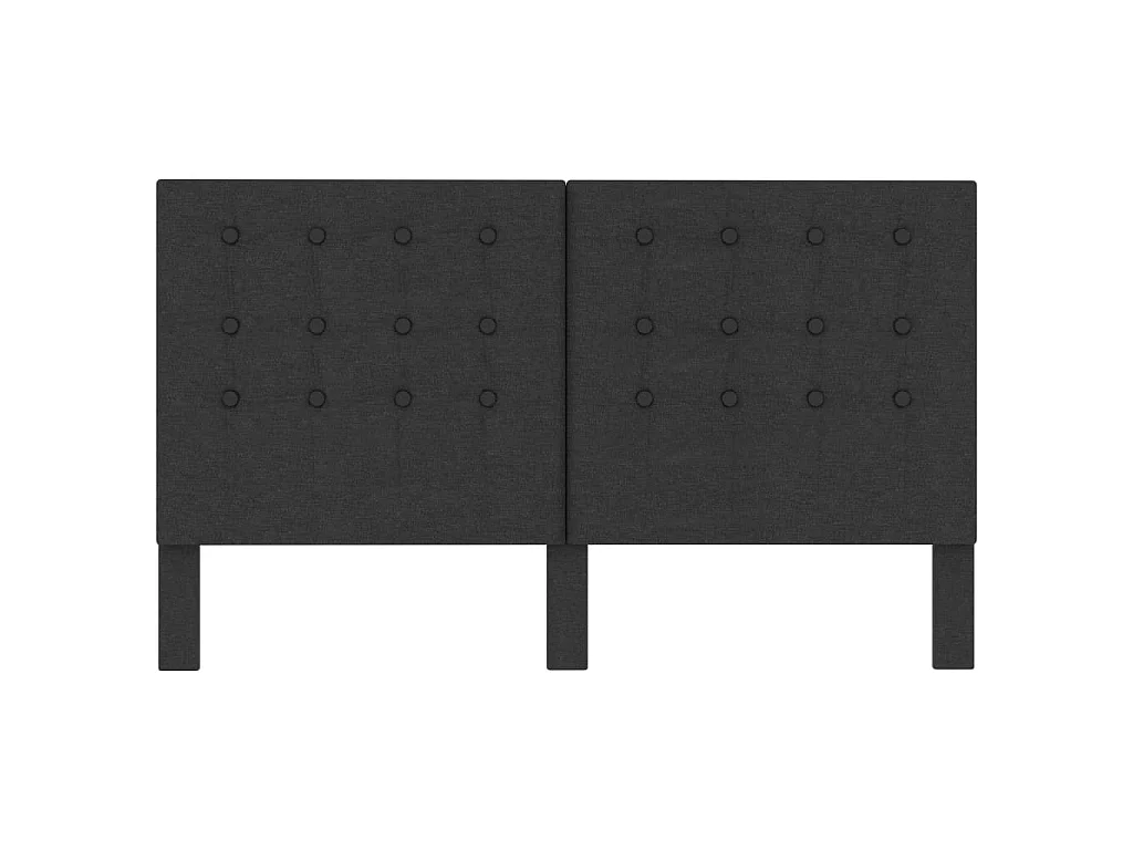 Testiera Letto Trapuntata Grigio Scuro in Tessuto 180x200 cm