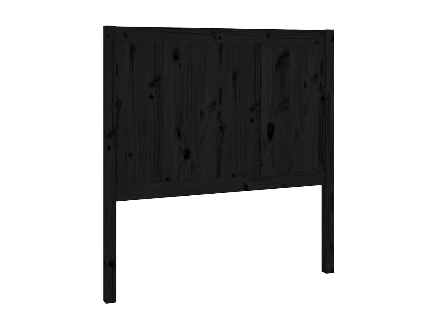Tête de lit Noir 80,5x4x100 cm Bois massif de pin