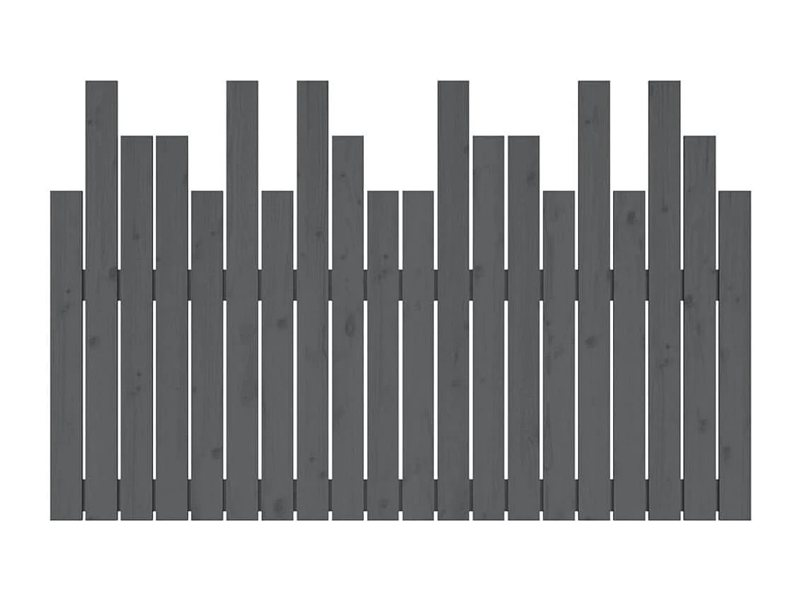 Tête de lit murale Gris 127,5x3x80 cm Bois massif de pin