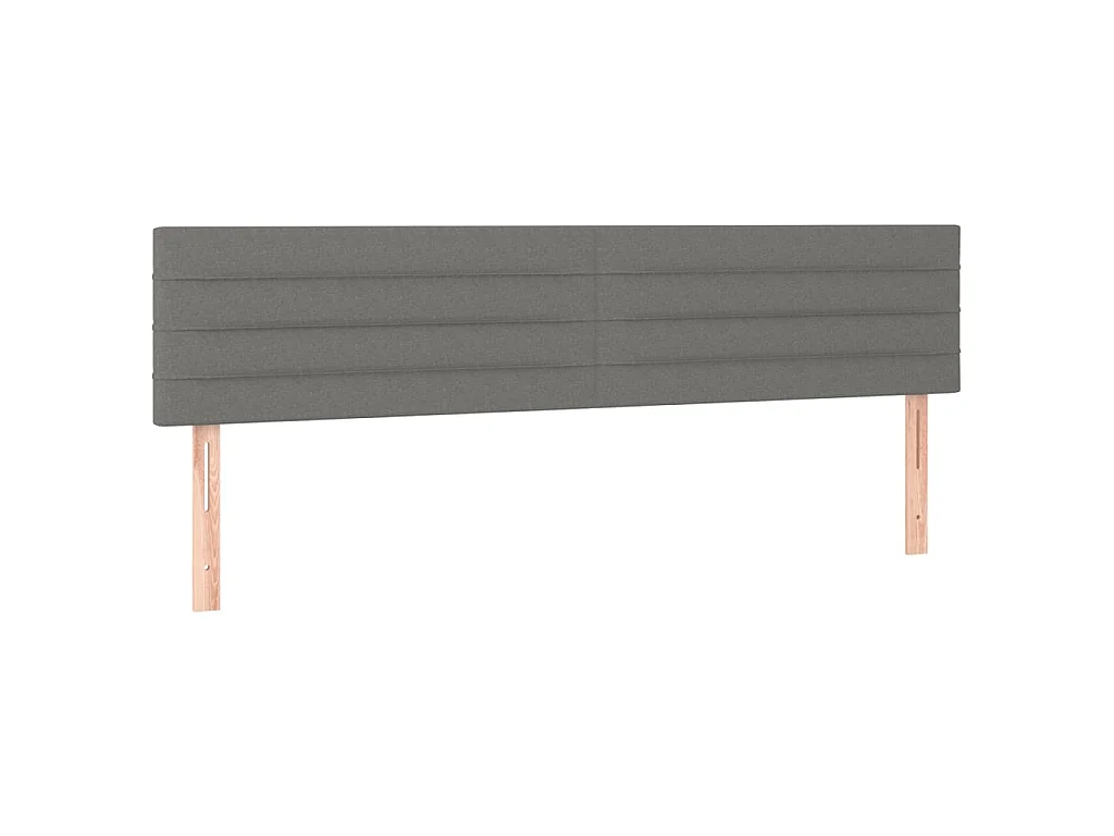 Tête de lit à LED Gris foncé 200x5x78/88 cm Tissu