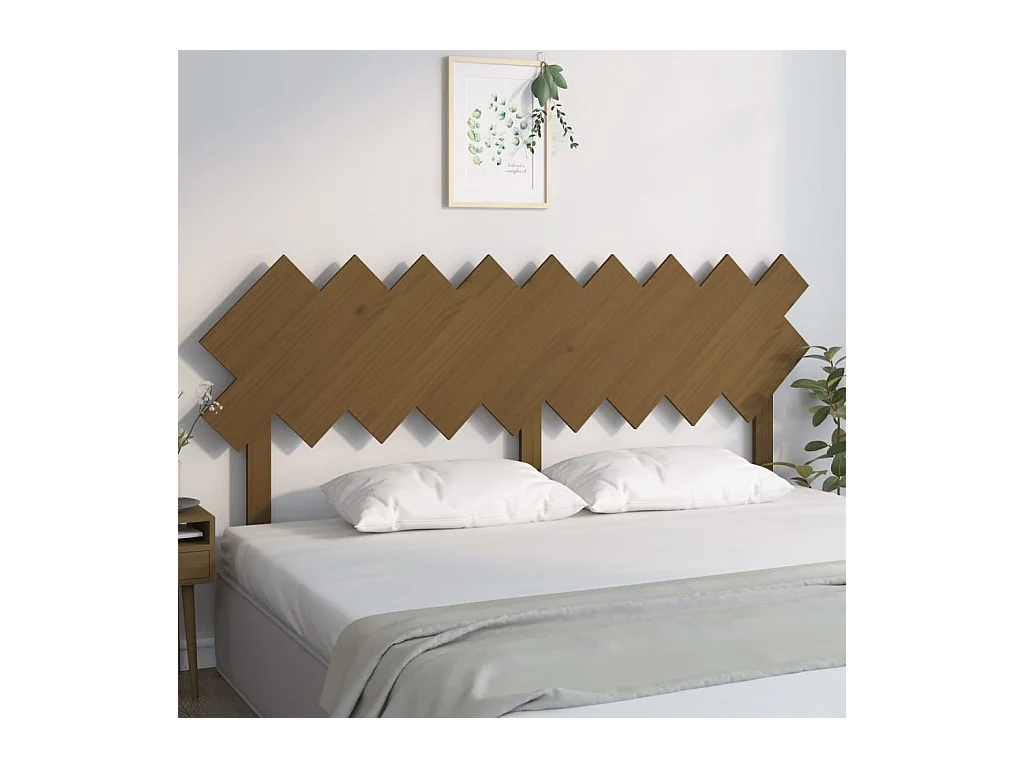 Tête de lit Marron miel 178x3x80,5 cm Bois massif de pin