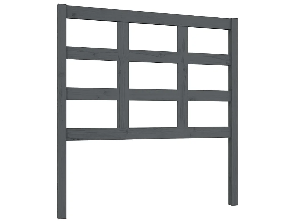 Tête de lit Gris 95,5x4x100 cm Bois massif de pin