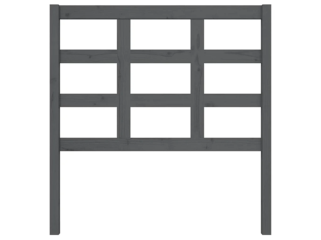 Tête de lit Gris 95,5x4x100 cm Bois massif de pin