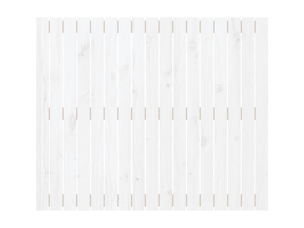 Testiera da Parete Bianca 108x3x90 cm in Legno Massello di Pino