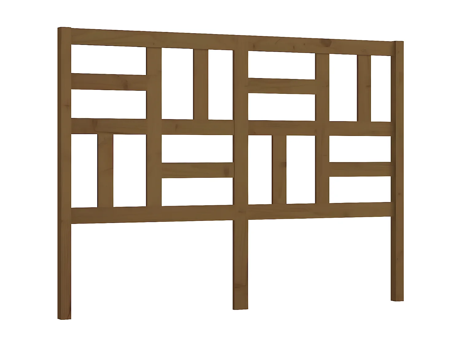 Testiera per Letto ambra 126x4x104 cm in Legno Massello di Pino