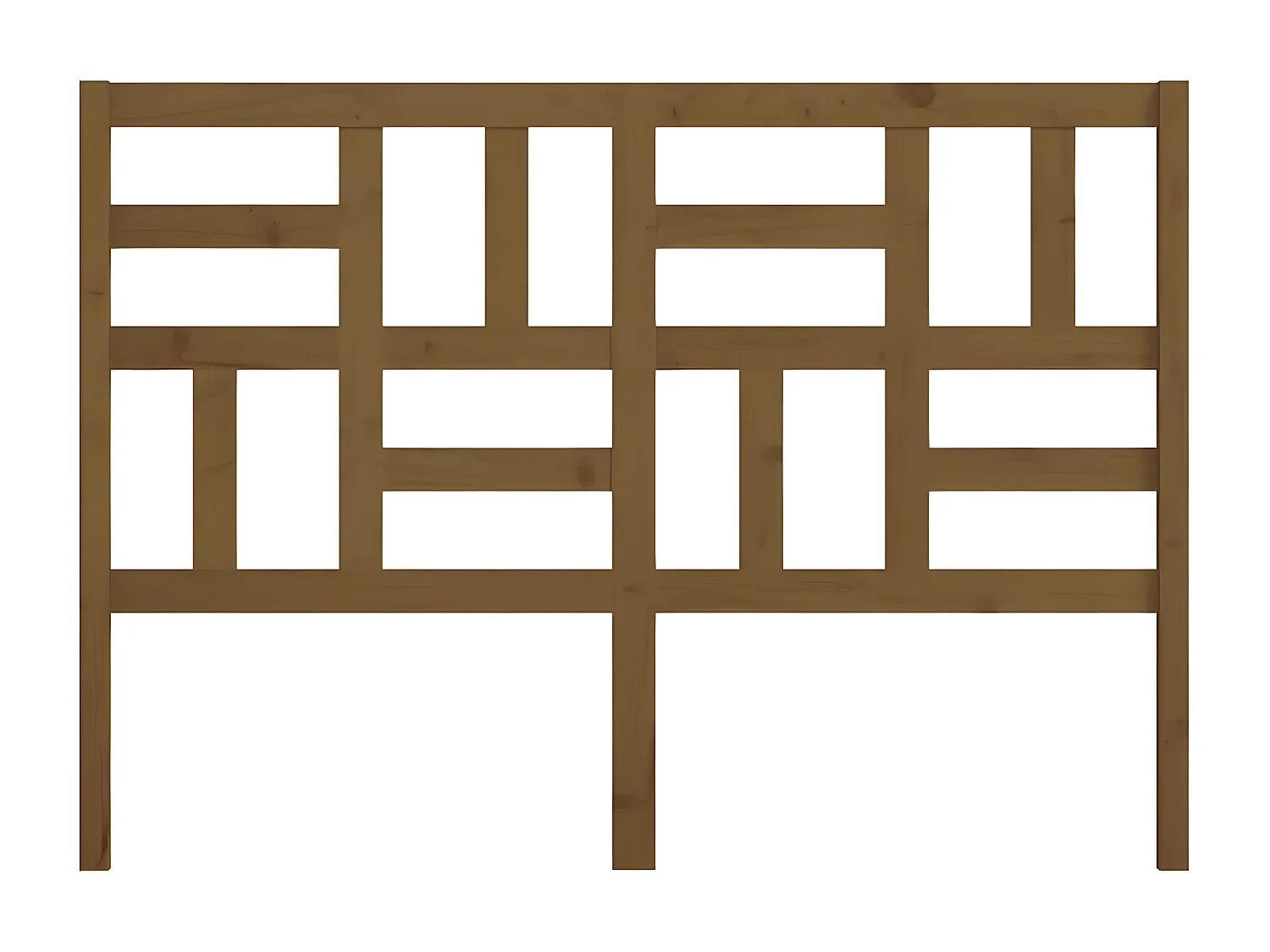 Testiera per Letto ambra 126x4x104 cm in Legno Massello di Pino