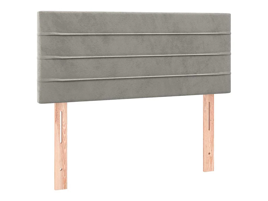 Hoofdbord LED 90x5x78/88 cm fluweel lichtgrijs