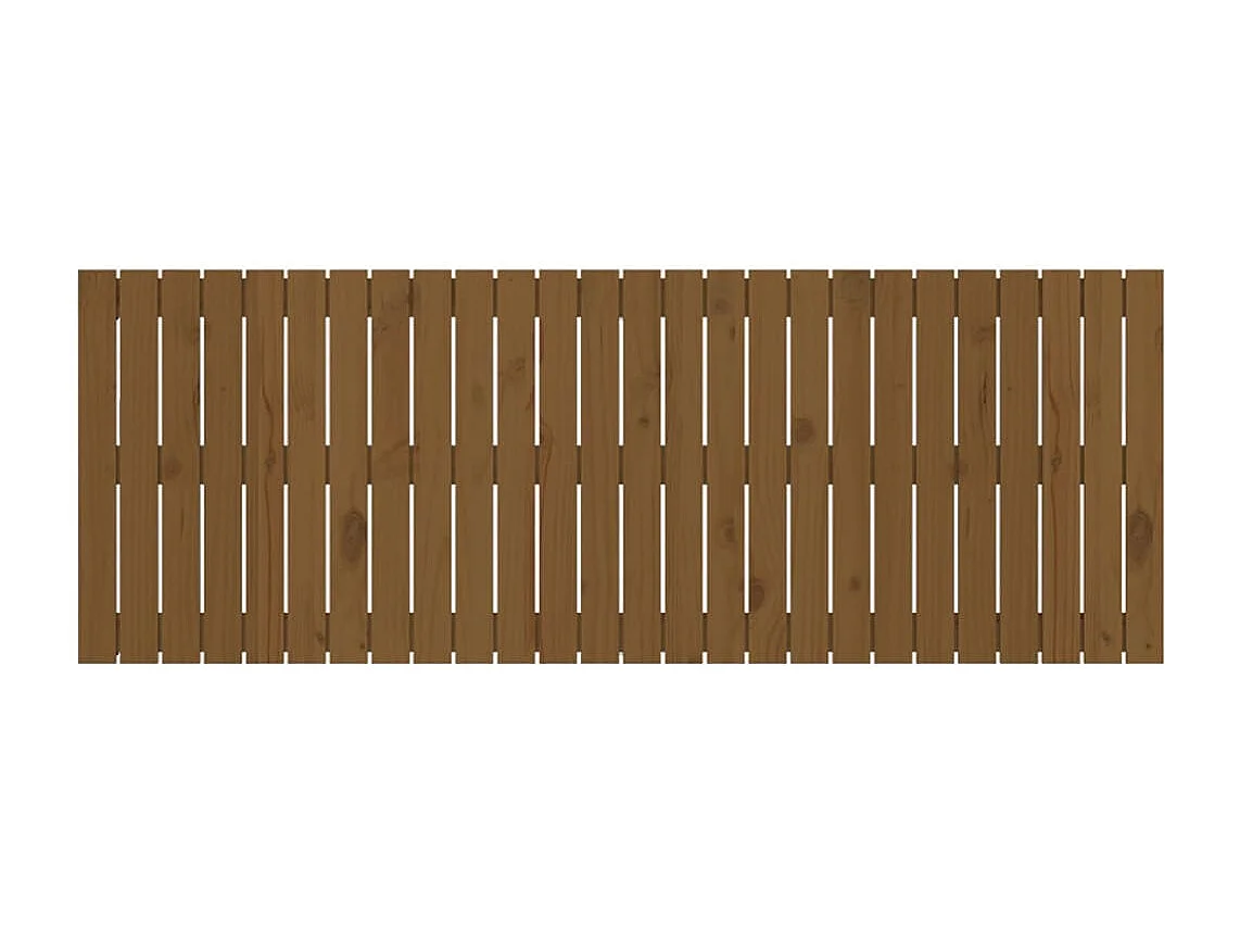 Tête de lit murale Marron miel 166x3x60 cm Bois massif de pin