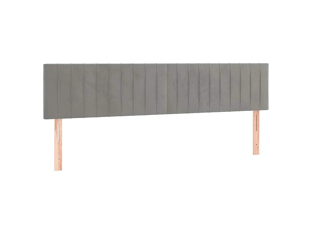 Têtes de lit Gris clair 180x5x78/88 cm Velours