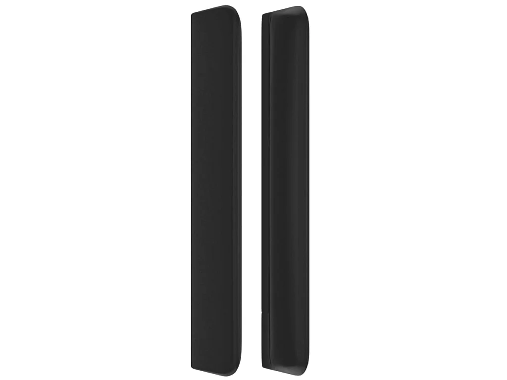 Testiera ad Orecchio Nera 93x16x118/128 cm in Similpelle
