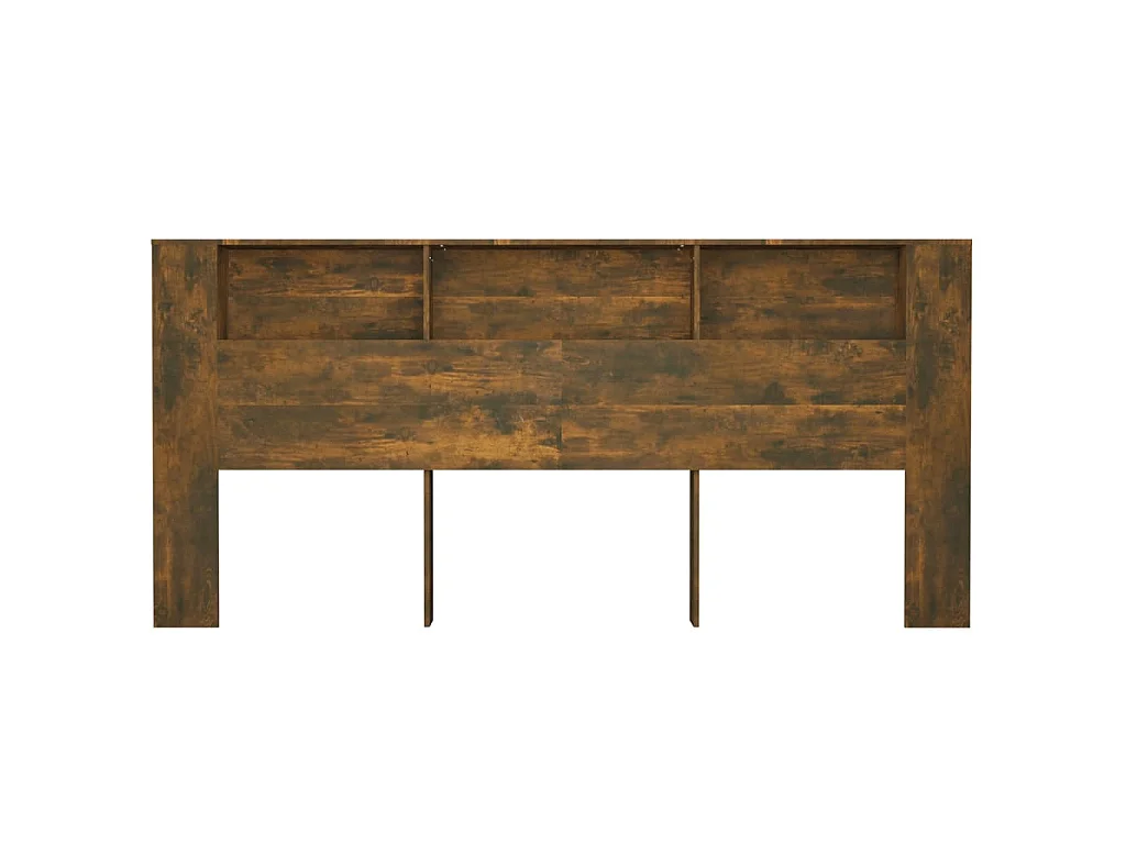 Armoire de tête de lit Chêne fumé 220x18,5x104,5 cm