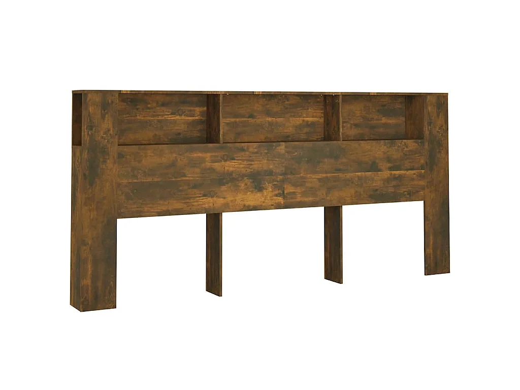 Armário de cabeceira 220x18,5x104,5 cm cor carvalho fumado