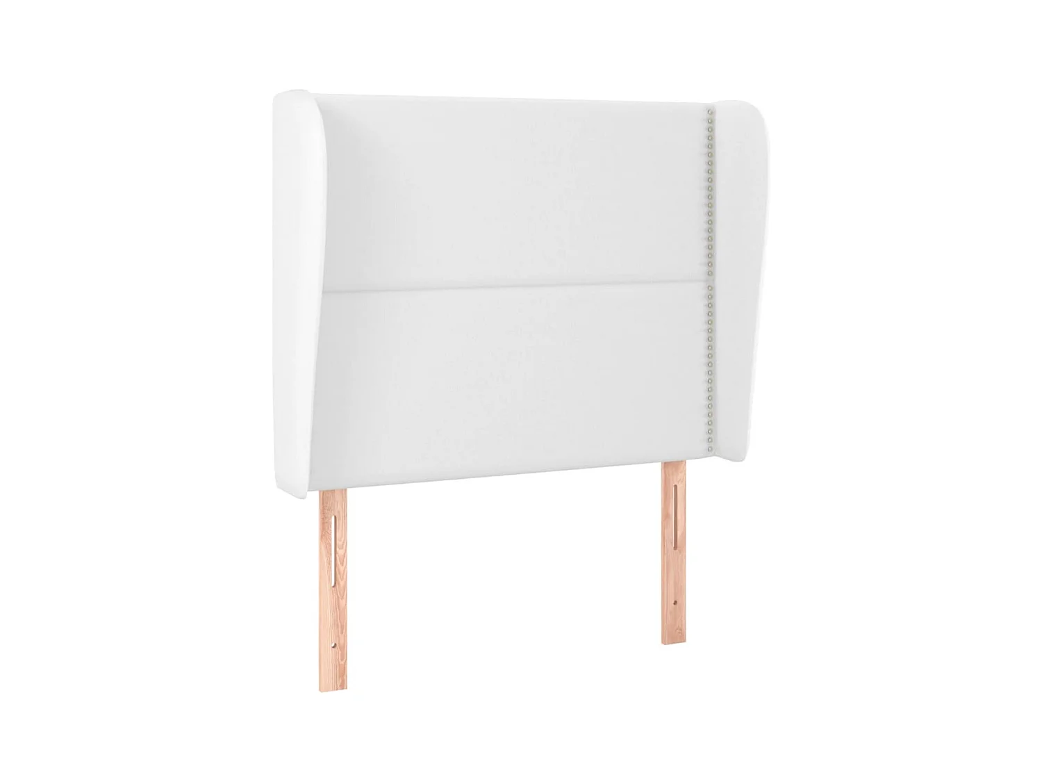Hoofdbord met randen 103x23x118/128 cm kunstleer wit
