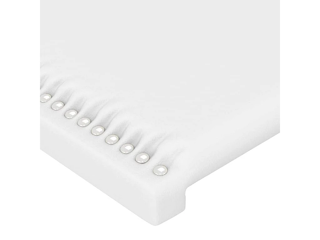 Tête de lit avec oreilles Blanc 103x23x118/128 cm Similicuir