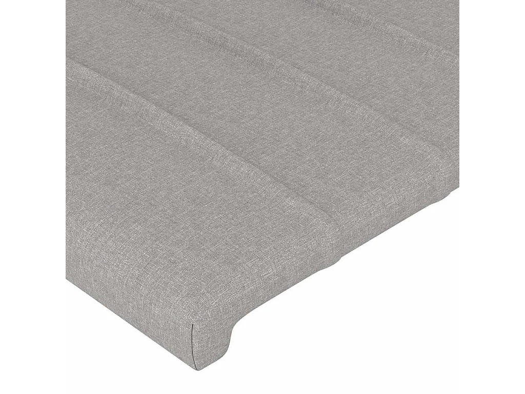 Tête de lit à LED Gris clair 80x5x118/128 cm Tissu