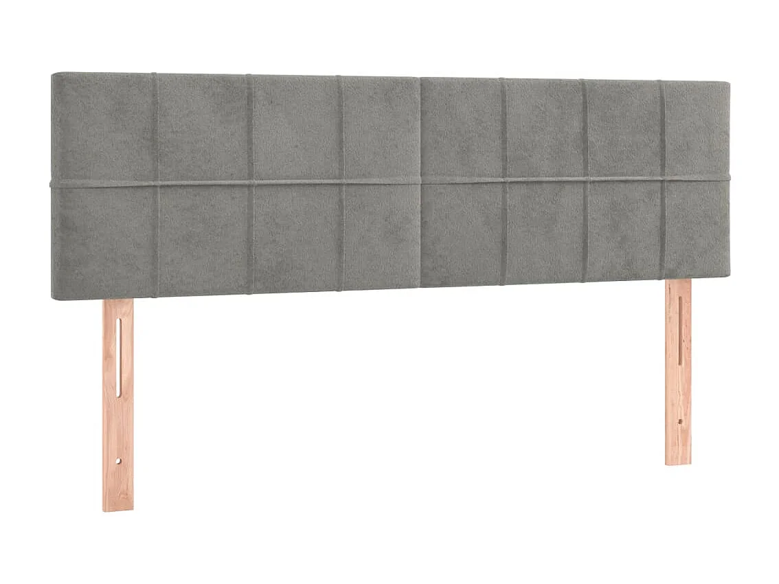 Têtes de lit Gris clair 144x5x78/88 cm Velours