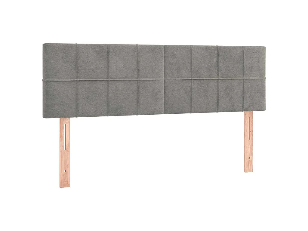 Têtes de lit Gris clair 144x5x78/88 cm Velours