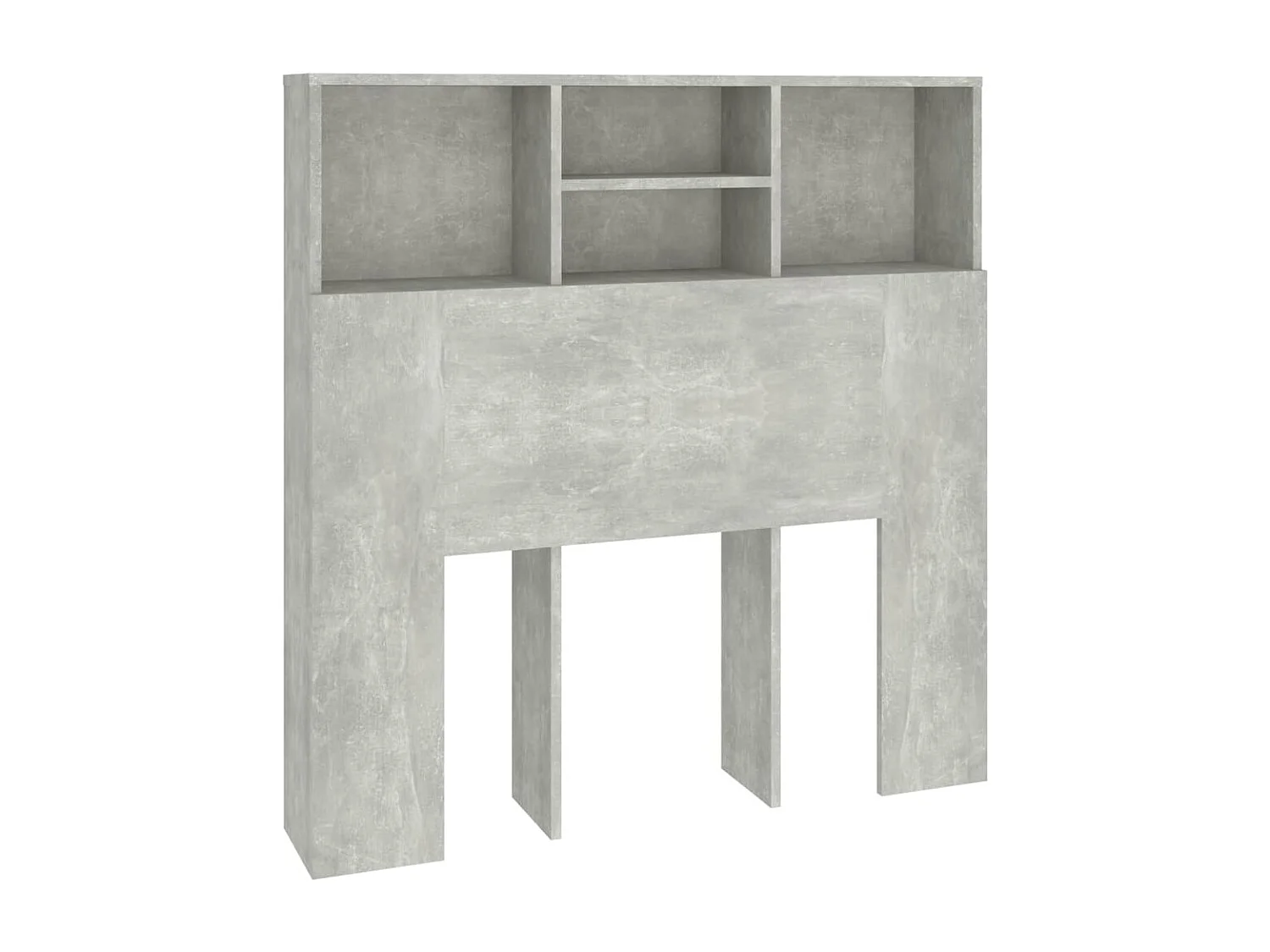 Bett-Kopfteil mit Ablagen Betongrau 100x19x103,5 cm