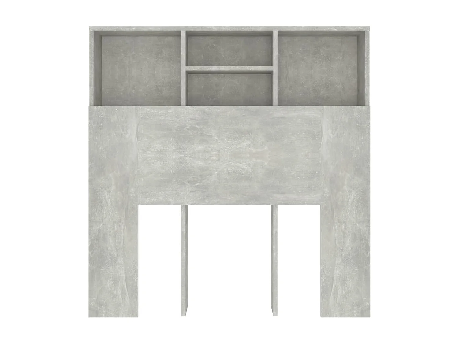 Bett-Kopfteil mit Ablagen Betongrau 100x19x103,5 cm