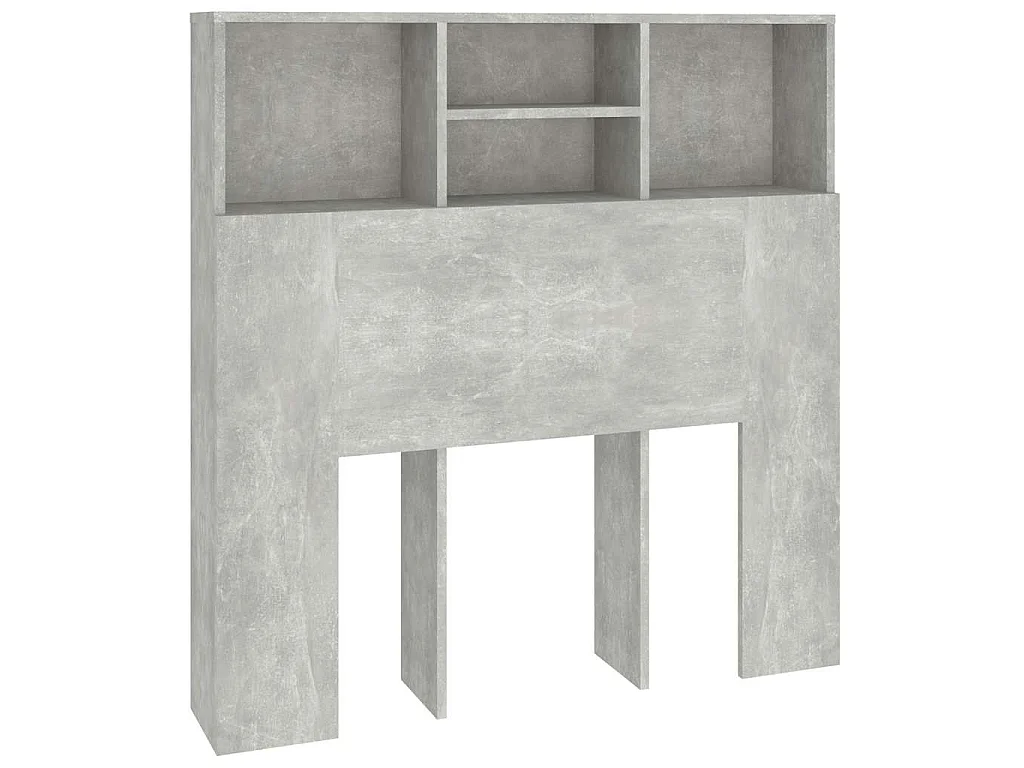 Armário de cabeceira 100x19x103,5 cm cinzento cimento