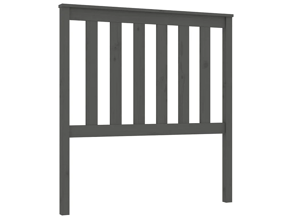 Hoofdbord 96x6x101 cm massief grenenhout grijs