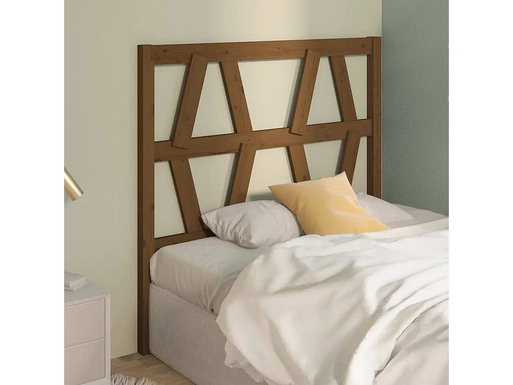 Tête de lit Marron miel 81x4x100 cm Bois massif de pin