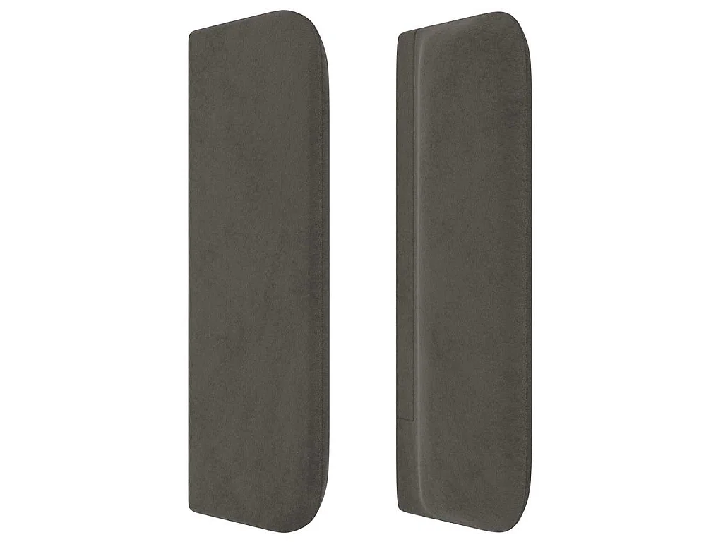 Testiera ad Orecchio Grigio Scuro 163x16x78/88 cm in Velluto