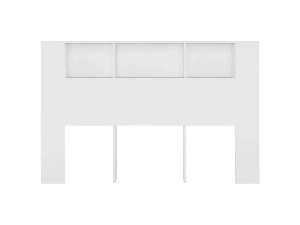 Armoire de tête de lit Blanc 160x18,5x104,5 cm