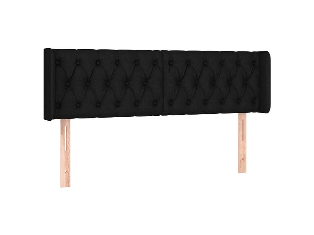 LED Kopfteil Schwarz 163x16x78/88 cm Stoff