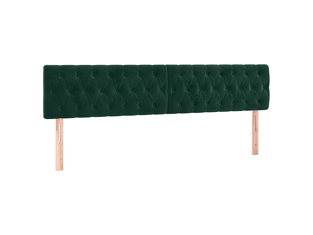 Testiera Verde Scuro 200x7x78/88 cm in Velluto