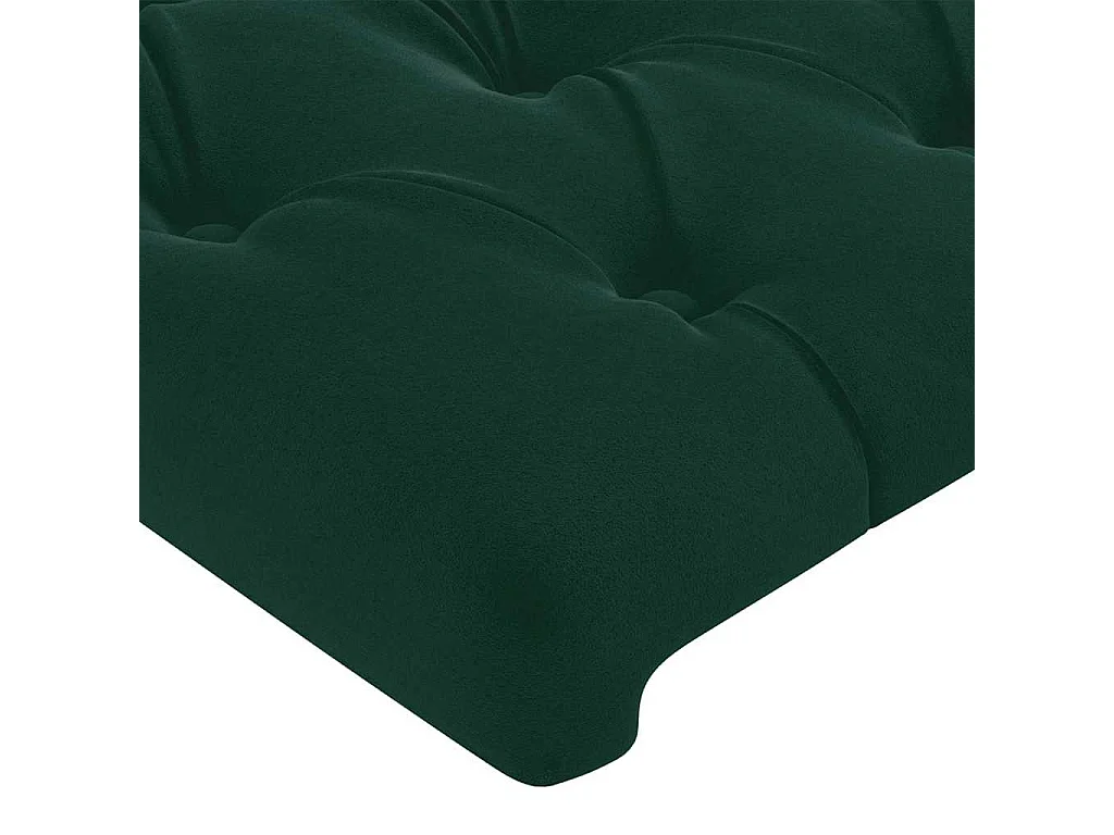 Têtes de lit Vert foncé 200x7x78/88 cm Velours