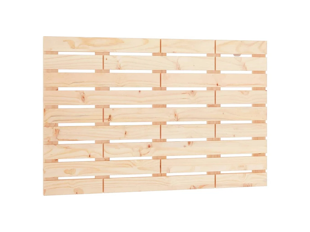 Cabecero de cama de pared madera maciza de pino 96x3x63 cm