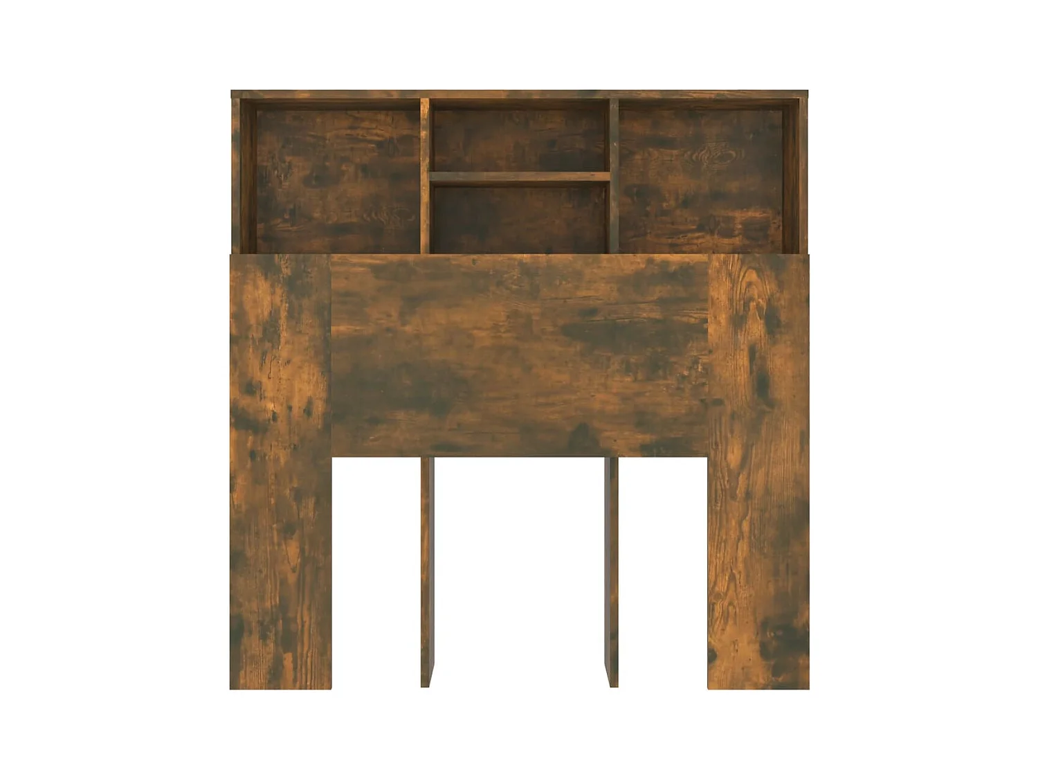 Kopfteil mit Ablagen Räuchereiche 100x19x103,5 cm