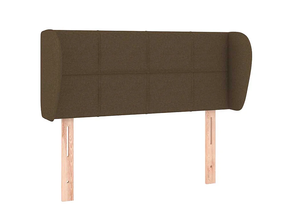 Hoofdbord met randen 103x23x78/88 cm stof donkerbruin