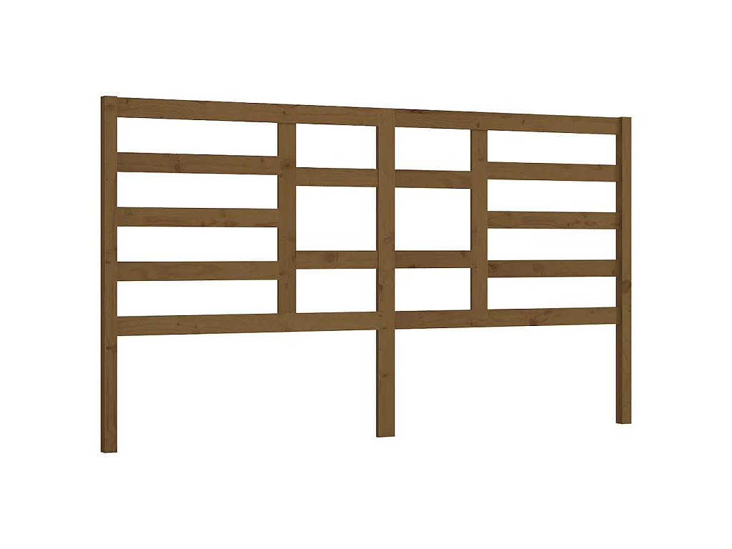 Tête de lit Marron miel 206x4x104 cm Bois massif de pin
