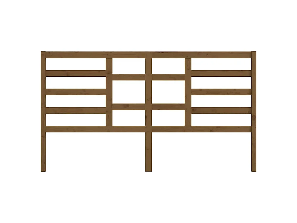 Tête de lit Marron miel 206x4x104 cm Bois massif de pin