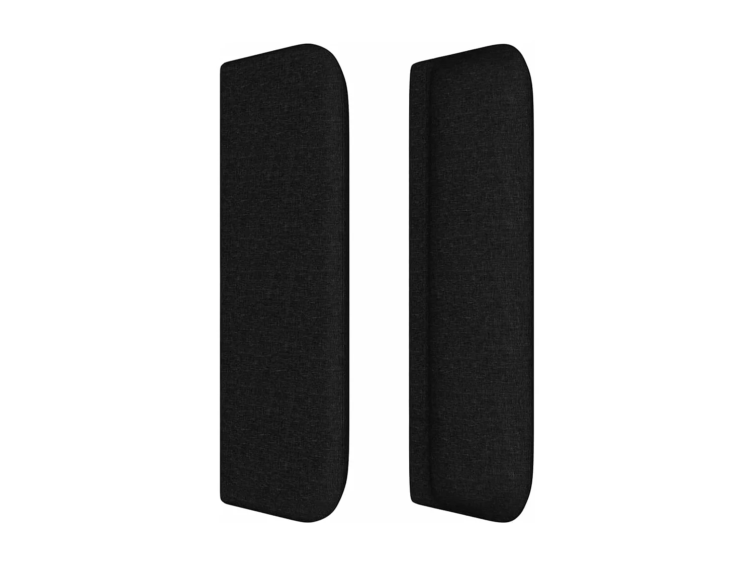 Cabeceira de cama c/ abas tecido 203x16x78/88 cm preto