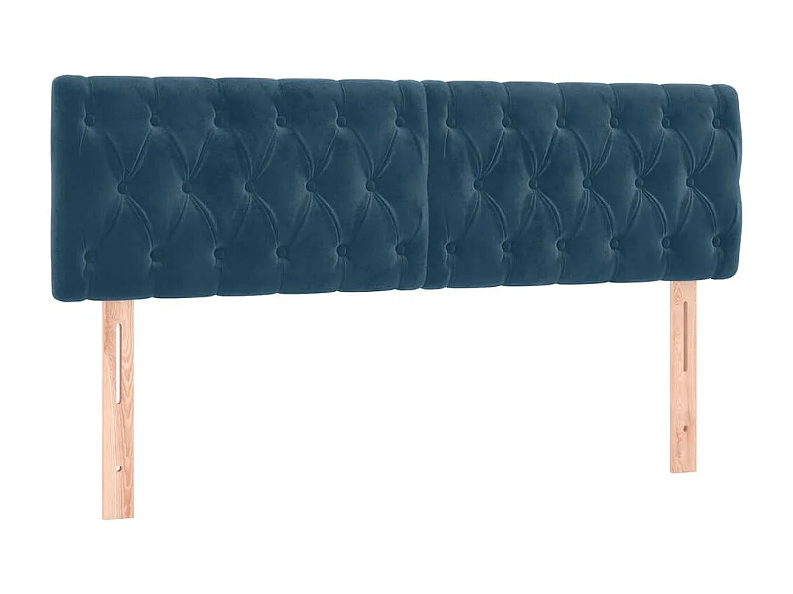 Tête de lit à LED Bleu foncé 160x7x78/88 cm Velours