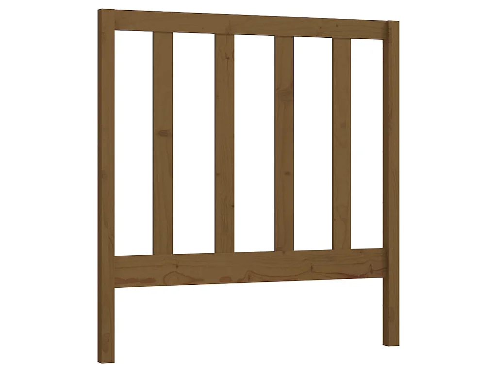 Testiera per Letto ambra 96x4x100 cm in Legno Massello di Pino