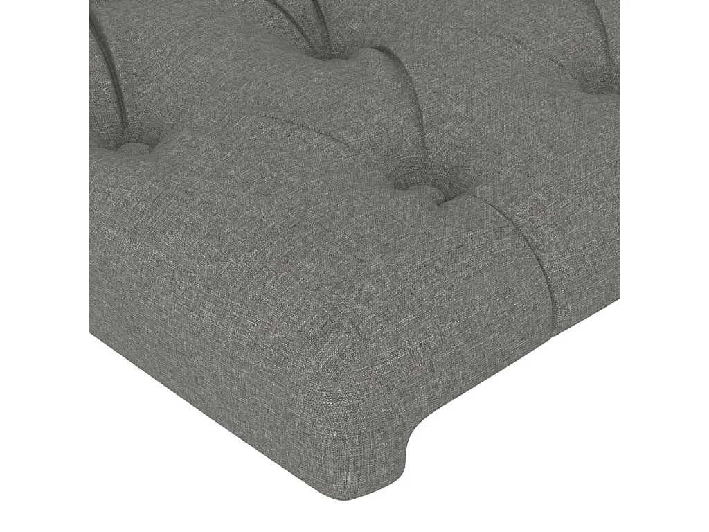 Tête de lit à LED Gris foncé 90x7x78/88 cm Tissu